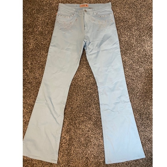 Y2K Women’s Flare Pants (Rhinestones) - Picture 1 of 4